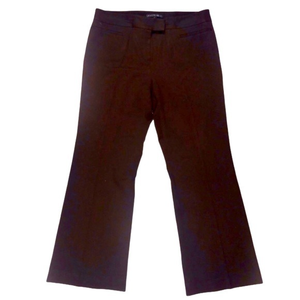 Lafayette 148 New‎ York 10 brown virgin wool blend high rise wide leg pants